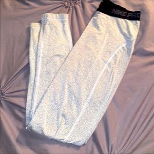 Grey nike pro leggings